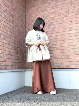 「ITEMS URBANRESEARCH（アイテムズ アーバンリサーチ）のシアードルマンジャケット（テーラードジャケット、グレー系）」を使った、かめさん（レディース・148cm）の秋コーディネート