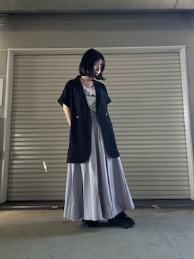 「アイテム（ベスト）」を使った、かめさん（レディース・148cm・30代）の夏コーディネート