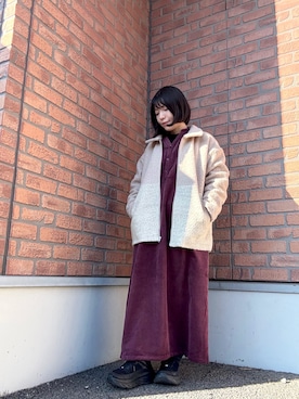 「アイテム（テーラードジャケット）」を使った、かめさん（レディース・148cm）の冬コーディネート