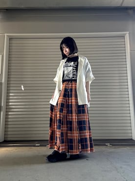 「アイテム（テーラードジャケット、ホワイト系）」を使った、かめさん（レディース・148cm）の秋コーディネート