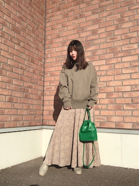 「ITEMS URBANRESEARCH（アイテムズ アーバンリサーチ）のPUキンチャクショルダー（ショルダーバッグ）」を使った、かめさん（レディース・148cm）の冬コーディネート