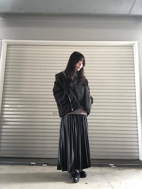 「アイテム（マウンテンパーカー）」を使った、かめさん（レディース・148cm）の秋コーディネート