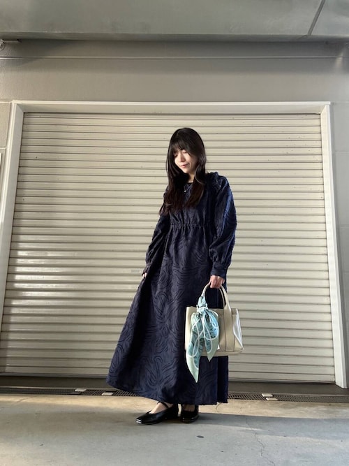 セール】ジャガードロングスリーブワンピース（ワンピース）｜ITEMS