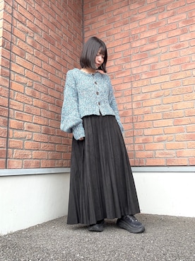 「アイテム（スカート）」を使った、かめさん（レディース・148cm・30代）の秋コーディネート