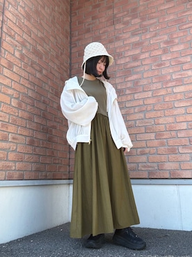 「アイテム（パーカー）」を使った、かめさん（レディース・148cm）の夏コーディネート