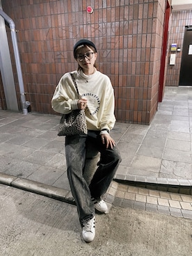 「CHUMS（チャムス）のアイテム（ニットキャップ/ビーニー）」を使った、TAKEC  さん（レディース・162cm）の秋コーディネート