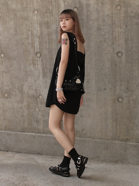 「Balanciagaのアイテム」を使った、_evan.coさん（レディース・166cm）の夏コーディネート