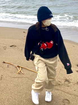 「KIRSH（キルシー）のアイテム（スウェット）」を使った、오리さん（レディース・159cm）の冬コーディネート