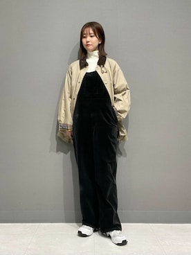 「Barbour（バブアー）の『別注』Barbour　BEDALE（その他アウター）」を使った、優菜さん（レディース・160cm）の秋コーディネート