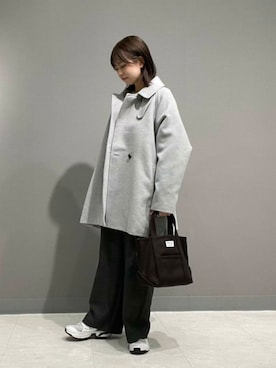 「アイテム（ステンカラーコート）」を使った、優菜さん（レディース・160cm）の秋コーディネート