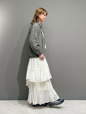 「newarrival」｜「アイテム（ナイロンジャケット）」を使った、tskyuunaさん（レディース・160cm）の春コーディネート