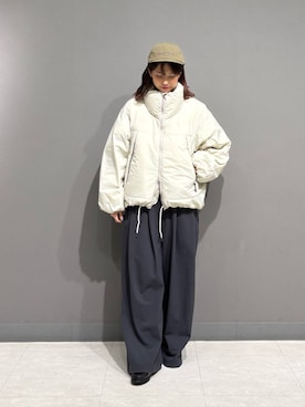 「アイテム（ダウンジャケット/コート）」を使った、優菜さん（レディース・160cm）の秋コーディネート