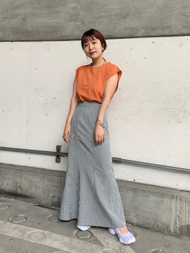 「NIKE（ナイキ）のナイキ エア リフト ブリーズ ウィメンズシューズ / Nike Air Rift Breathe Women's Shoes＜22-29cm 展開＞（サンダル）」を使った、koyabu  harunaさん（レディース・155cm）の夏コーディネート