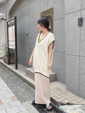 「ベストコーデ」｜「アイテム（キャミソール）」を使った、koyabu  harunaさん（レディース・155cm）の春コーディネート