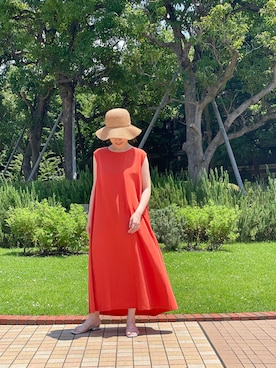 「AS KNOW AS de base（アズノゥアズドゥバズ）のアイテム」を使った、mtoiさん（レディース・158cm）の夏コーディネート