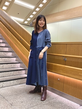 「AS KNOW AS de base（アズノゥアズドゥバズ）のアイテム」を使った、mtoiさん（レディース・158cm）の秋コーディネート