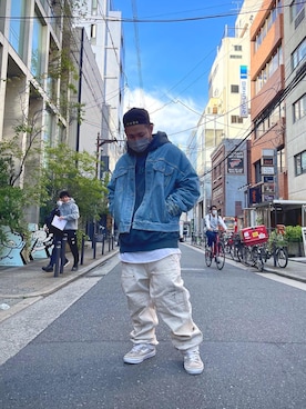 「ROYAL FLASH（ロイヤルフラッシュ）のアイテム（パーカー）」を使った、SASAOさん（メンズ・175cm）の秋コーディネート