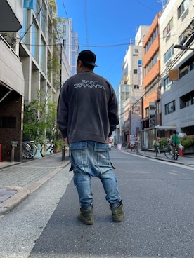 「ROYAL FLASH（ロイヤルフラッシュ）のアイテム（スウェット）」を使った、SASAOさん（メンズ・175cm）の夏コーディネート