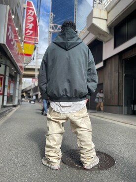 「ROYAL FLASH（ロイヤルフラッシュ）のアイテム（パーカー）」を使った、SASAOさん（メンズ・175cm）の秋コーディネート