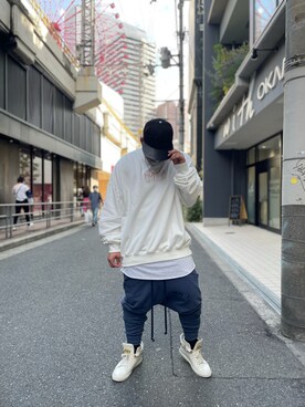 「ROYAL FLASH（ロイヤルフラッシュ）のアイテム（スウェット）」を使った、SASAOさん（メンズ・175cm）の夏コーディネート