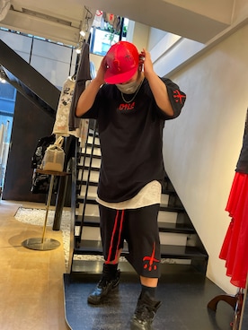 「ROYAL FLASH（ロイヤルフラッシュ）のアイテム（帽子）」を使った、SASAOさん（メンズ・175cm）の夏コーディネート