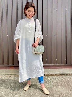 「Right-on（ライトオン）のアイテム（ワンピース/ドレス）」を使った、アユミさん（レディース・160cm）の夏コーディネート