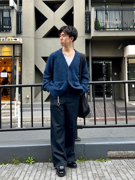 「MUKAI（ムカイ）のアイテム（パンツ）」を使った、shunsukeさん（メンズ・175cm）の春コーディネート