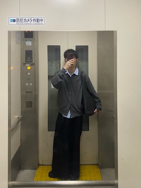 「アイテム（スラックス）」を使った、 takumiさん（メンズ・172cm）の秋コーディネート