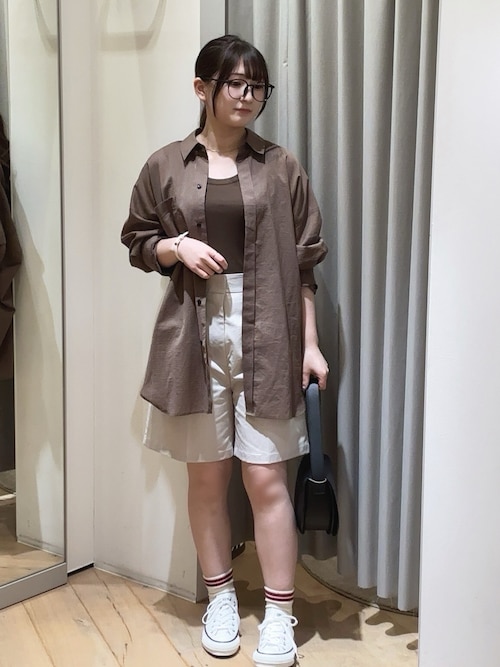 新色登場！】バックツイストピンストシャツ（シャツ/ブラウス）｜Rouge