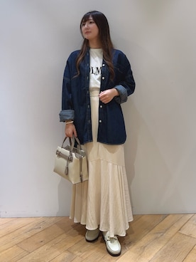 「LOWELL things（ロウェル　シングス）のアイテム（ショルダーバッグ）」を使った、miki54321さん（レディース・148cm）の夏コーディネート