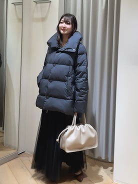 「アイテム（ダウンジャケット/コート）」を使った、miki54321さん（レディース・148cm）の秋コーディネート