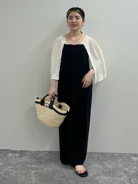 「NOLLEY’S（ノーリーズ）のラメテレコ2WAYタンクトップ（タンクトップ）」を使った、KAKOさん（レディース・148cm）の夏コーディネート