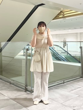 「sakishimatokyo（サキシマトーキョー）のアイテム（バレエシューズ）」を使った、ちーたむさん（レディース・160cm）の夏コーディネート
