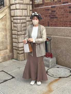 「sakishimatokyo（サキシマトーキョー）のアイテム（バレエシューズ）」を使った、ちーたむさん（レディース・160cm）の春コーディネート