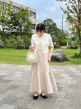 「RETRO GIRL（レトロガール）のアイテム（ワンピース/ドレス）」を使った、ちーたむさん（レディース・160cm）の夏コーディネート