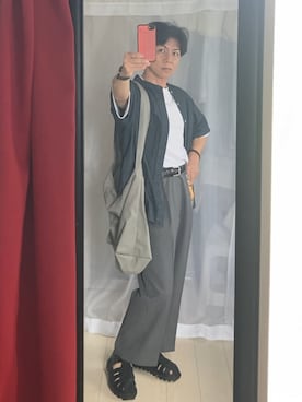 「TopIsm（トップイズム）のアイテム」を使った、wakuさん（メンズ・166cm）の夏コーディネート