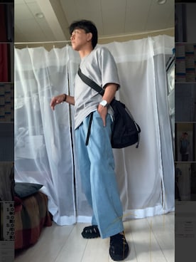 「ADPOSION（アドポーション）のアイテム（アクセサリー）」を使った、wakuさん（メンズ・166cm）の夏コーディネート