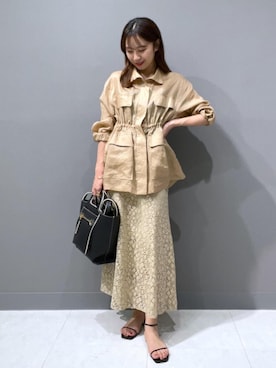 「フレア」｜「アイテム（ブルゾン）」を使った、MIZUKIさん（レディース・160cm）の夏コーディネート