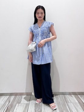 「着映えトップス」｜ik18さん（レディース・158cm）の夏コーディネート