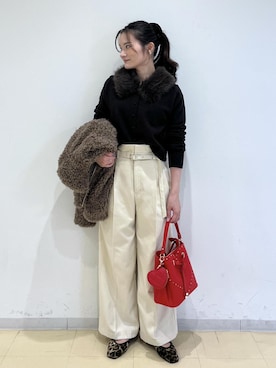 「アイテム（キーホルダー）」を使った、ik18さん（レディース・158cm）の冬コーディネート