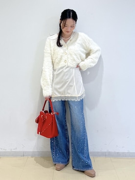 「アイテム（チュニック）」を使った、ik18さん（レディース・158cm）の冬コーディネート