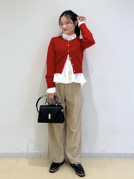 「アイテム（バレッタ/ヘアクリップ）」を使った、ik18さん（レディース・158cm）の秋コーディネート