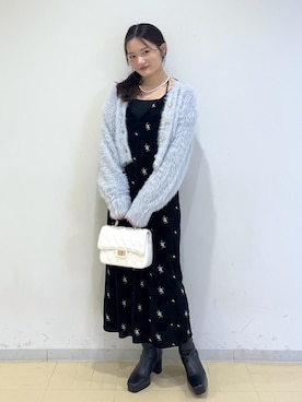 「VIS（ビス）のアイテム（アクセサリー）」を使った、ik18さん（レディース・158cm）の冬コーディネート