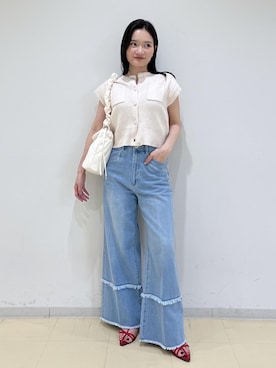 「Juze（ジュゼ）のアイテム（サンダル）」を使った、ik18さん（レディース・158cm）の夏コーディネート