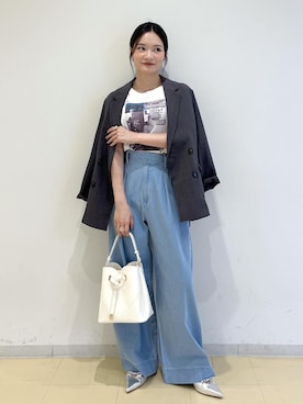 「アイテム（ジャケット/アウター）」を使った、ik18さん（レディース・158cm）の夏コーディネート