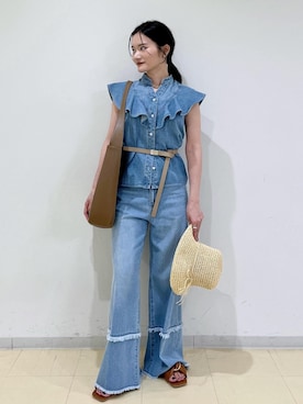 「アイテム（サンダル）」を使った、ik18さん（レディース・158cm）の夏コーディネート
