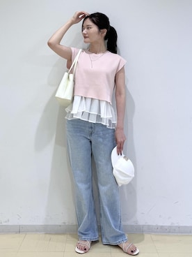 「VIS（ビス）のアイテム（帽子）」を使った、ik18さん（レディース・158cm）の夏コーディネート