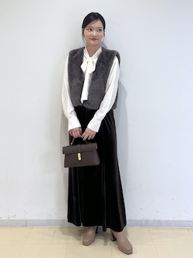 「アイテム（ベスト）」を使った、ik18さん（レディース・158cm・30代）の秋コーディネート