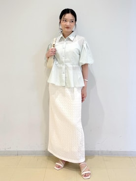 「アイテム（バングル/リストバンド）」を使った、ik18さん（レディース・158cm・30代）の夏コーディネート