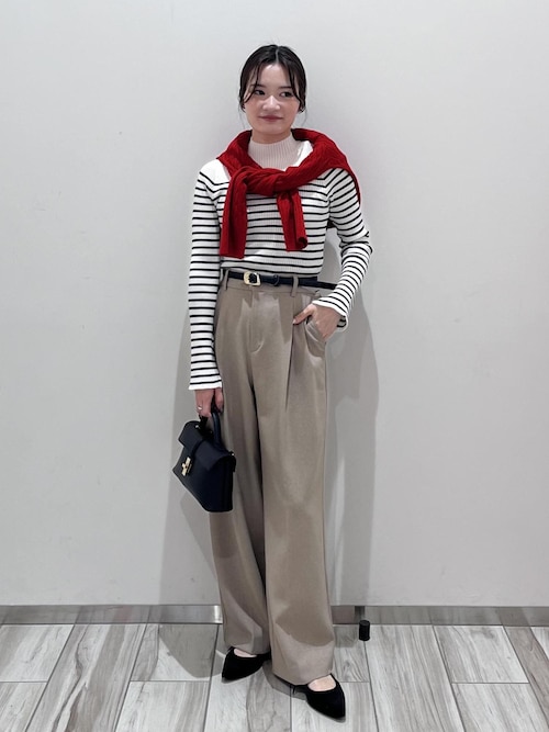 セール】【新色追加】リブニットプチハイネックプルオーバー【低